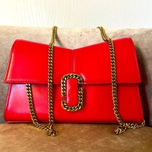 Authentic marc jacobs snapshot/st. Marc chain shoulder bag/clutch sz SM